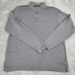 Men's Fish Hippie Quarter Zip Gray Performance Golf Size X-Large‎ Cotton Modal